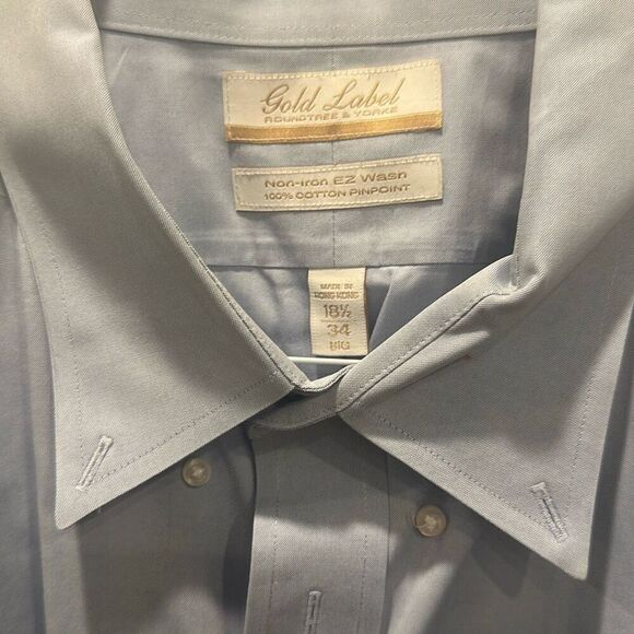 Dress Shirt Gold Label Roundtree & York. 18 1/2 - 35 - Picture 1 of 5